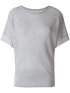 Michael Michael Kors Perforated Sweatshirt, Women's, Size: Xs, Grey, Cotton/acrylic/polyester/metallic Fibre