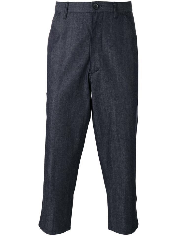 Comme Des Garçons Shirt Boys Cropped Trousers - Blue