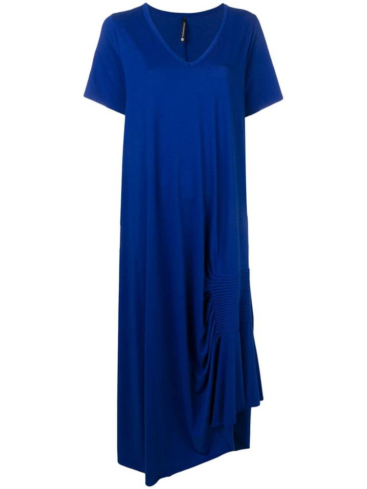 Pierantoniogaspari Ruched Detail T-shirt Dress - Blue