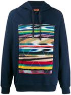 Missoni Graphic Print Fitted Hoodie - Blue
