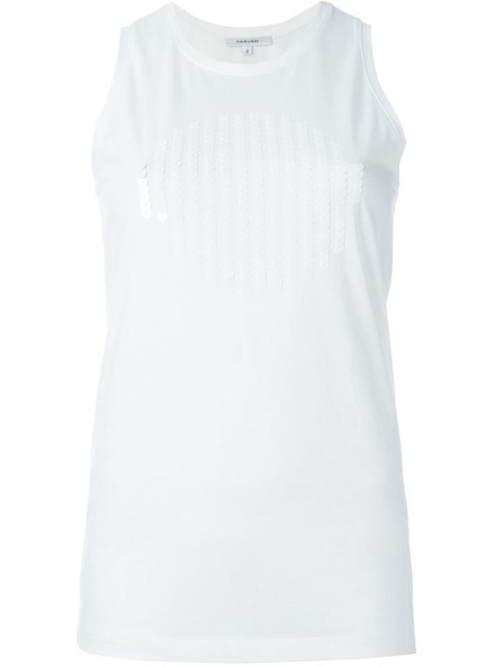 Carven Embroidered Tank Top