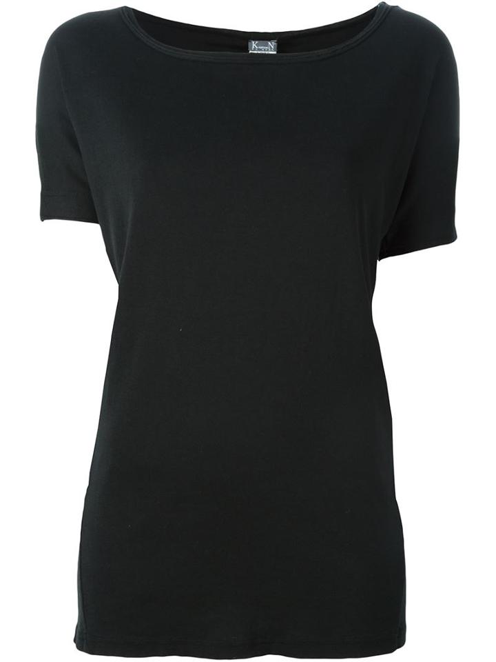 Kristensen Du Nord Boat Neck Relaxed Fit T-shirt, Women's, Size: 2, Black, Cotton