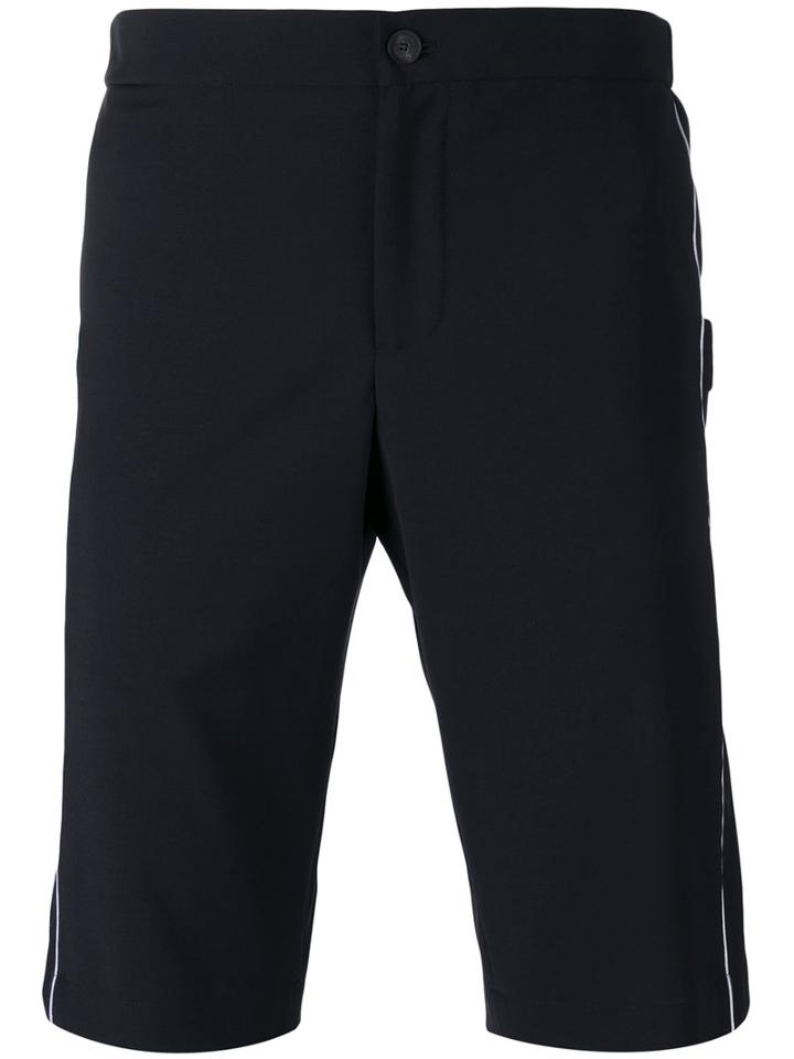 Side Stripe Track Shorts - Men - Cotton/polyester/spandex/elastane/wool - 48, Black, Cotton/polyester/spandex/elastane/wool, Les Hommes