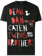 Dsquared2 Contrasting Front Print T-shirt - Black