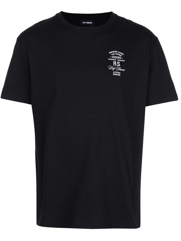 Raf Simons Logo Detail T-shirt - Black