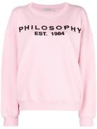 Philosophy Di Lorenzo Serafini Logo Print Sweatshirt - Pink