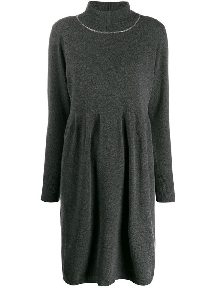 Fabiana Filippi Turtleneck Dress - Grey