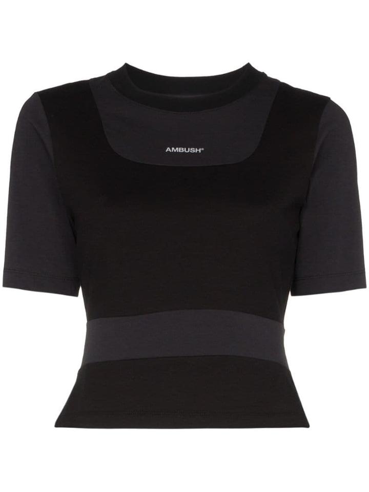 Ambush Dual-tone Logo Print T-shirt - Grey