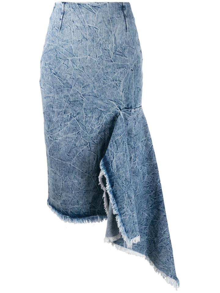 Balenciaga Asymmetrical Godet Skirt - Blue