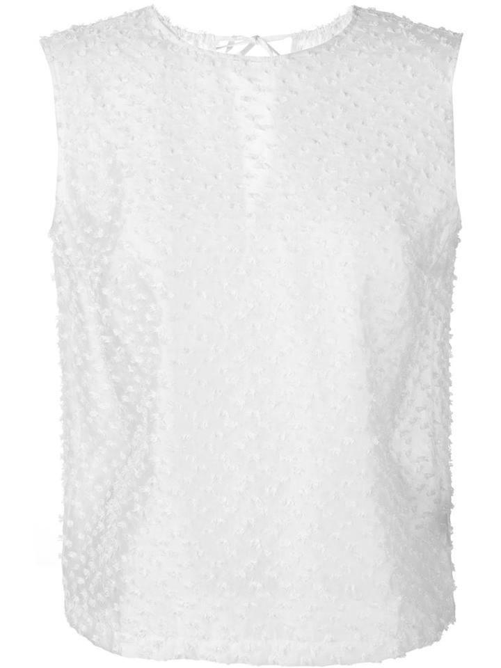 Christian Wijnants Tasi Sleeveless Top, Women's, Size: 44, White, Polyamide/polyester/cupro