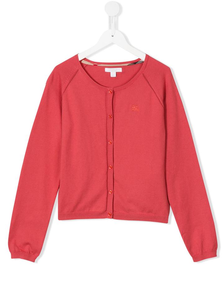 Burberry Kids Classic Cardigan, Girl's, Size: 14 Yrs, Red
