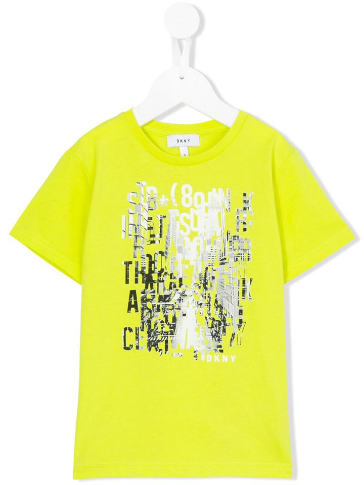Dkny Kids - Graphic Print T-shirt - Kids - Cotton/spandex/elastane - 4 Yrs, Toddler Boy's, Green