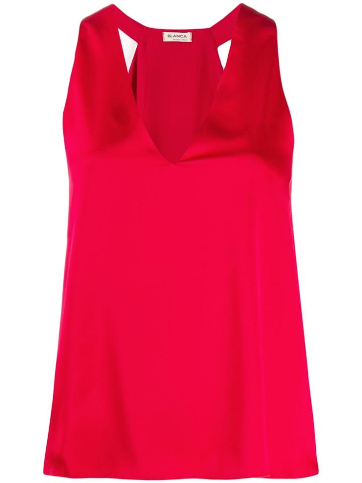 Blanca V-neck Camisole - Red