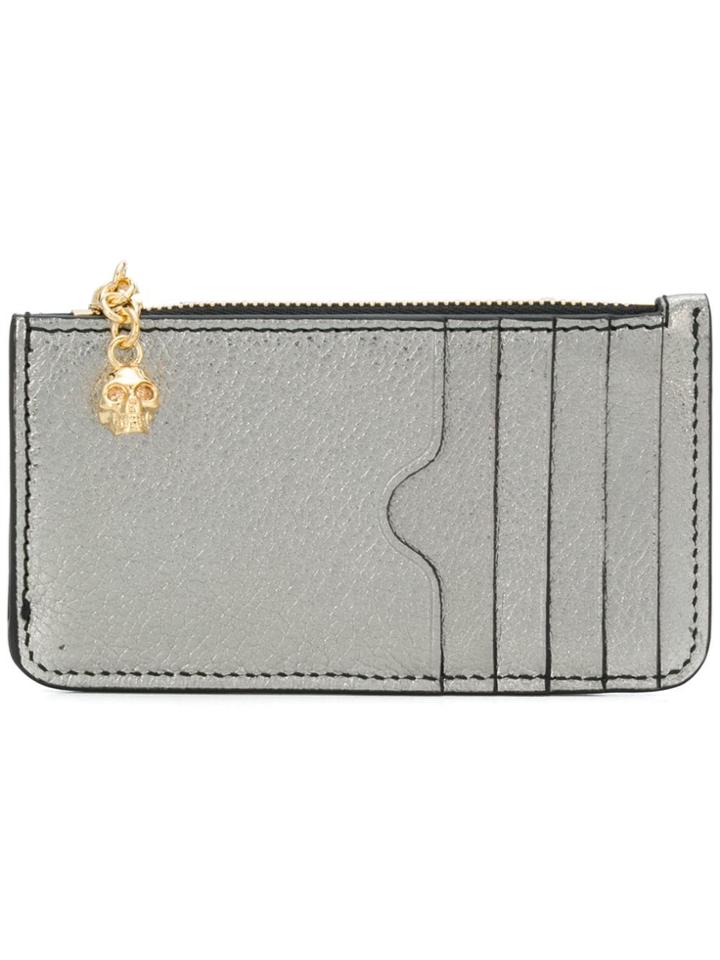 Alexander Mcqueen Skull Charm Coin Cardholder - Metallic