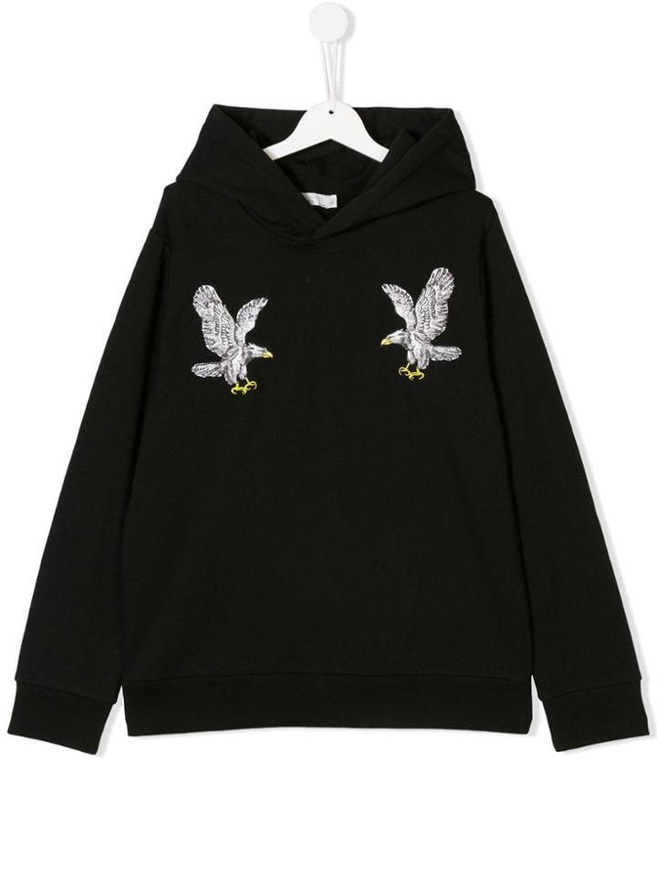 Stella Mccartney Kids Teen Eagle Print Hoodie - Black