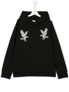 Stella Mccartney Kids Teen Eagle Print Hoodie - Black