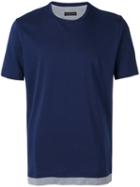 Z Zegna - Contrast Trim T-shirt - Men - Cotton - L, Blue, Cotton