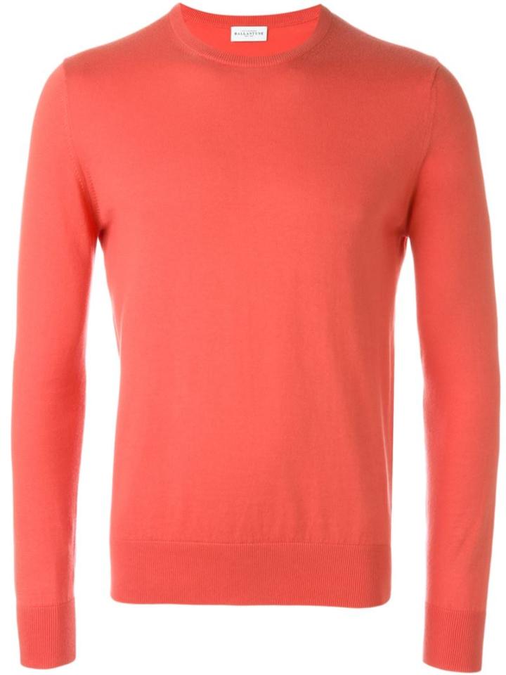 Ballantyne Crew Neck Jumper, Men's, Size: 50, Pink/purple, Cotton