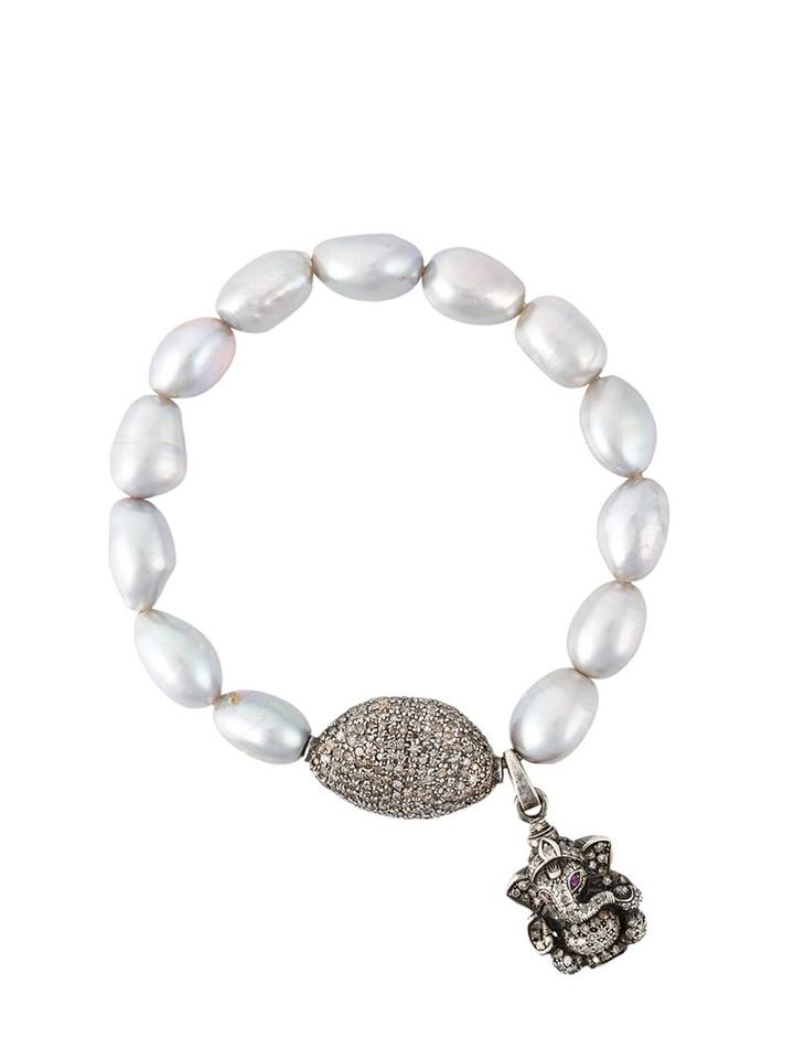 Loree Rodkin Diamond Charm Bead Bracelet, Women's, Metallic