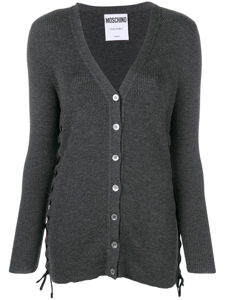 Moschino Side Lace Cardigan - Grey