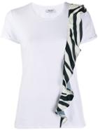 Liu Jo Zebra Frill Detail T-shirt - White