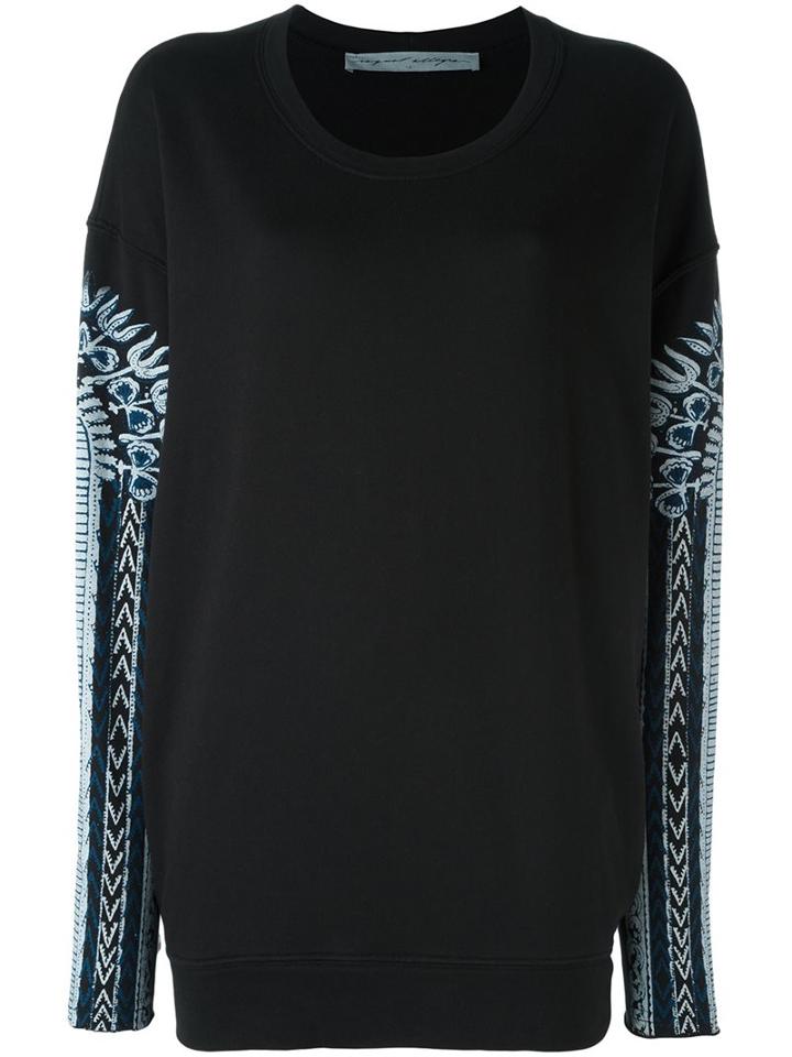 Raquel Allegra Drop Shoulder Sweatshirt, Women's, Size: 0, Black, Cotton/silk
