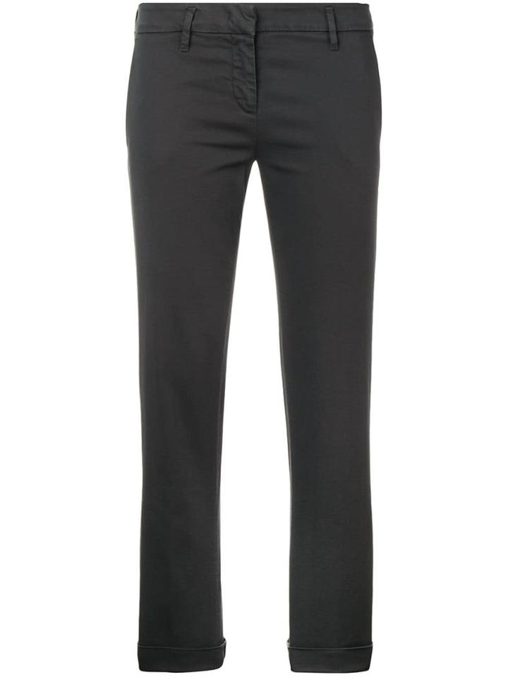 Aspesi Cropped Slim Fit Chinos - Grey