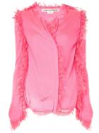 Comme Des Garçons Distressed Fitted Jacket - Pink