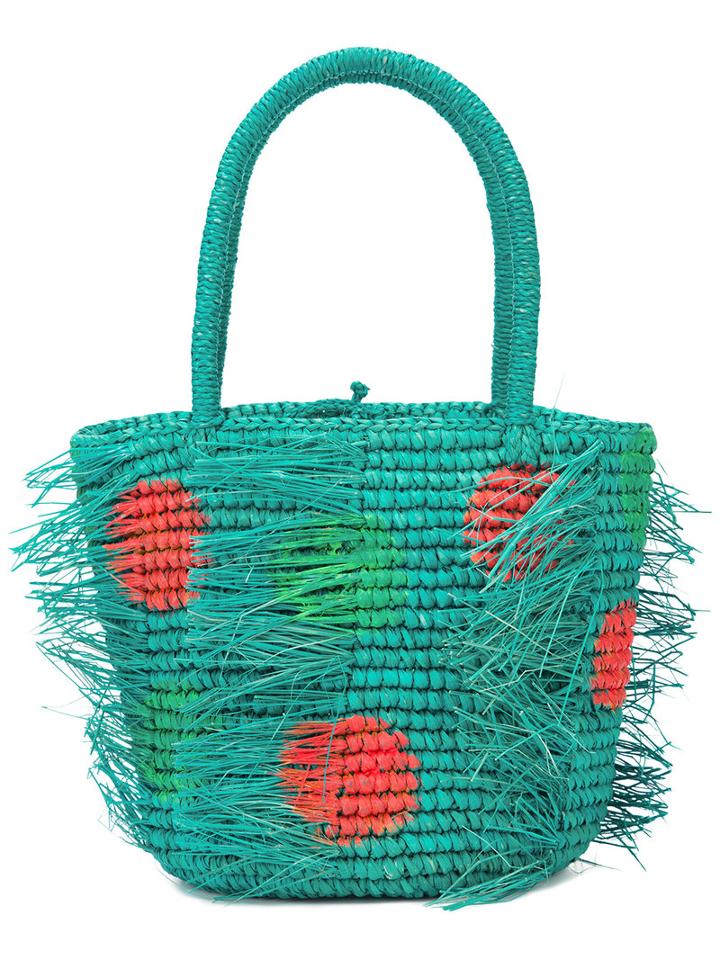 Sensi Studio - Circular Handbag - Women - Straw - One Size, Women's, Blue, Straw