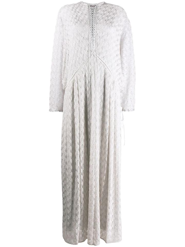 Missoni Lace-up Detail Dress - Neutrals
