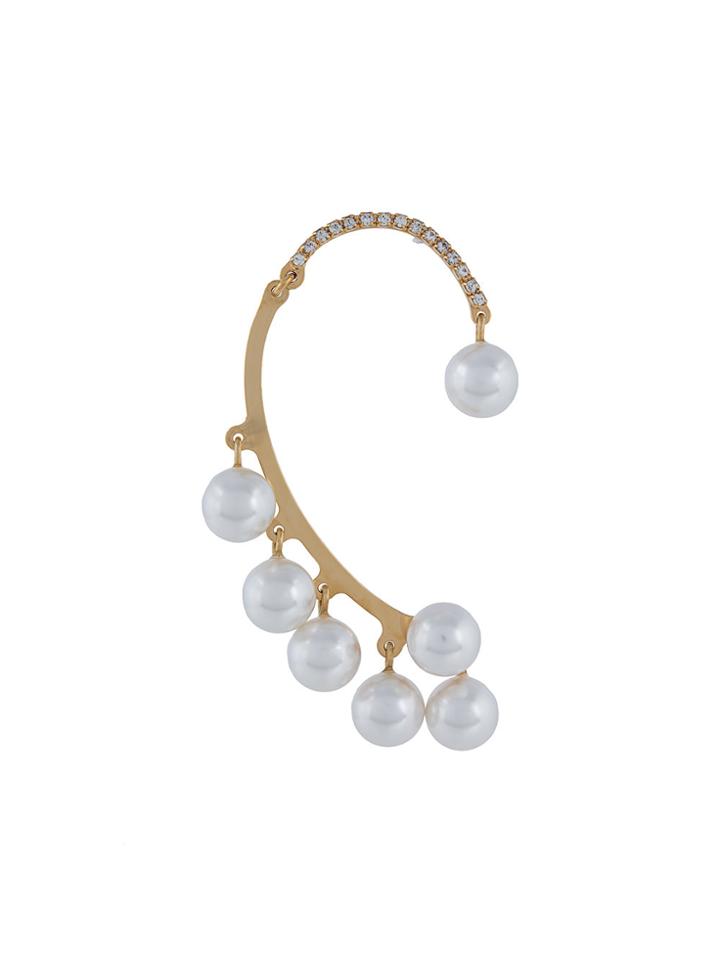 Dsquared2 Pearl-embellished Ear-cuff - Metallic