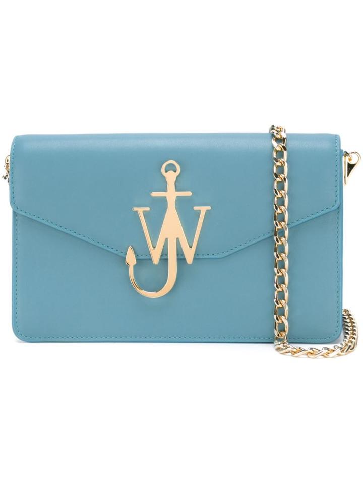 J.w.anderson Logo Plaque Crossbody Bag, Women's, Blue