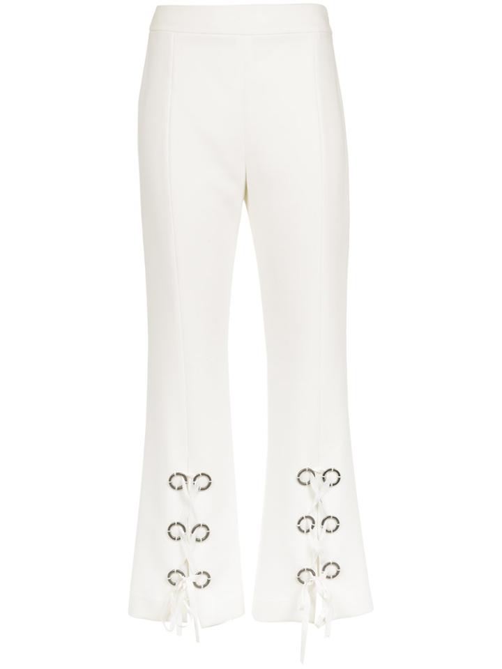 Nk Lace-up Detail Trousers - White