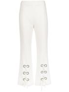 Nk Lace-up Detail Trousers - White