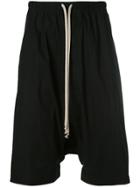 Rick Owens Drop Crotch Shorts - Black