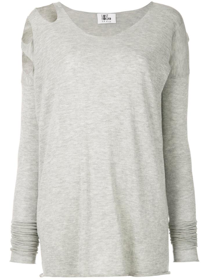 Lost & Found Ria Dunn Cut-detail Sweater - Grey