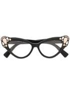 Dsquared2 Eyewear Embellished Cat Eye Glasses - Black