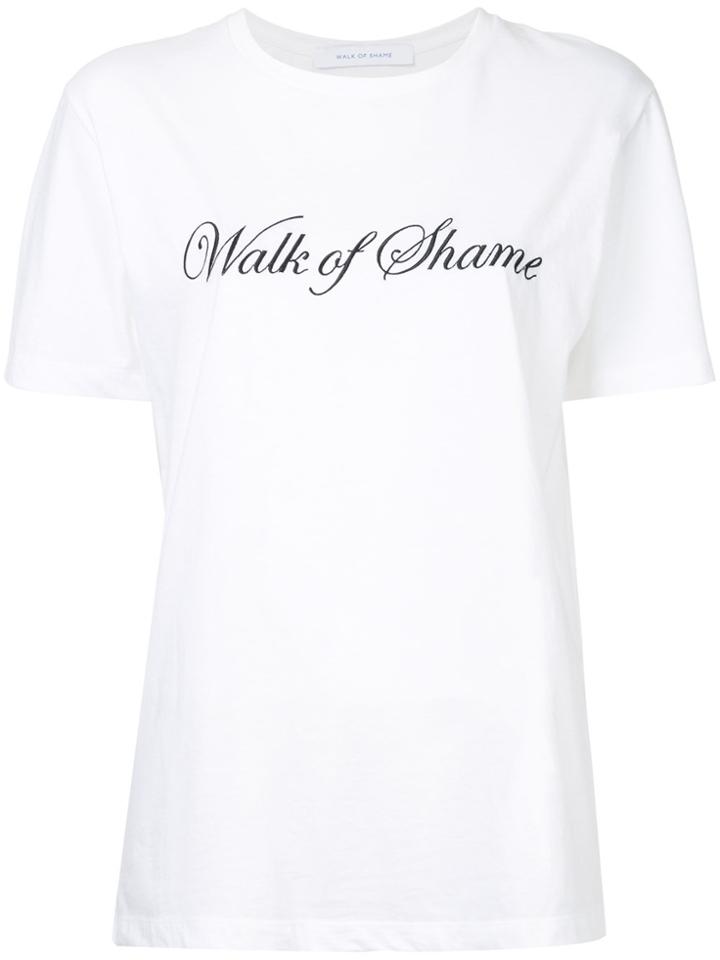 Walk Of Shame Logo Print T-shirt - White