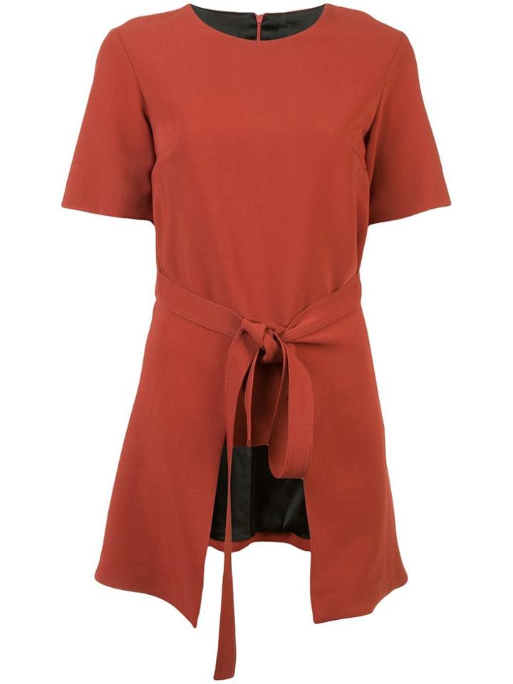 Rosetta Getty Apron Wrap Shortsleeved T-shirt - Red