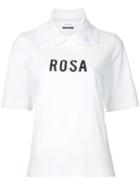 Muveil - 'rosa' Collared T-shirt - Women - Cotton - 38, White, Cotton