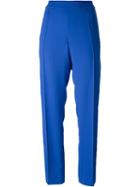 Kenzo Straight Leg Trousers, Women's, Size: 36, Blue, Polyester