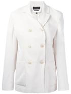 Isabel Marant Double Breasted Jacket, Women's, Size: 40, White, Silk/linen/flax/spandex/elastane/viscose