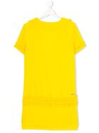 Dsquared2 Kids Teen Ruffle Trim Dress - Yellow & Orange