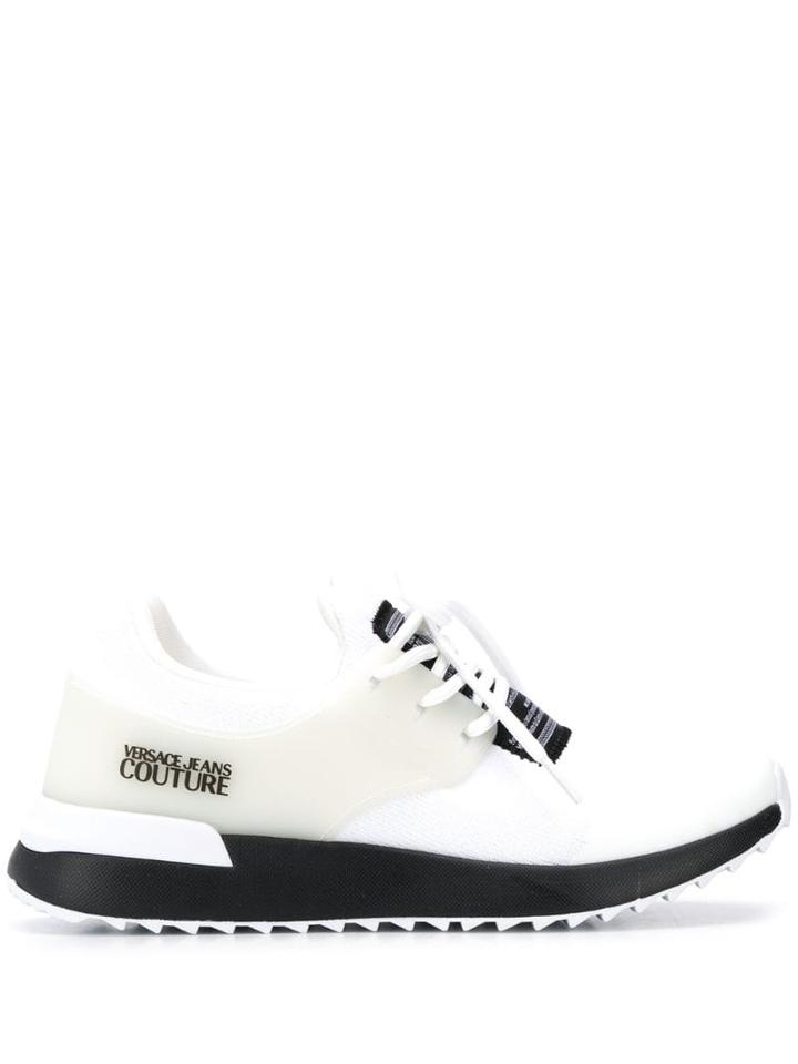 Versace Jeans Couture Logo Printed Sneakers - White
