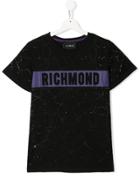 John Richmond Junior Teen Logo Print T-shirt - Black