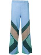 Circus Hotel Patterned Crop Trousers - Blue