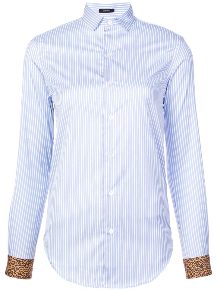 R13 Pinstripe Classic Shirt - Blue