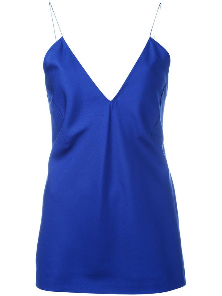 Haider Ackermann Deep V-neck Camisole Top, Women's, Size: 38, Blue, Silk