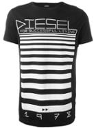 Diesel Printed Motif T-shirt, Men's, Size: Xxl, Black, Cotton