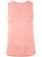 Le Tricot Perugia Classic Tank Top - Pink & Purple